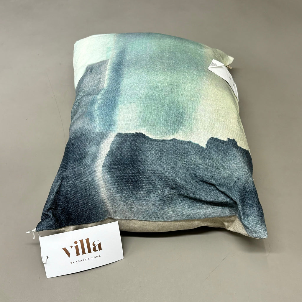 VILLA 14"x20" RN Whitten Decorative Throw Pillow in Blue/Green
