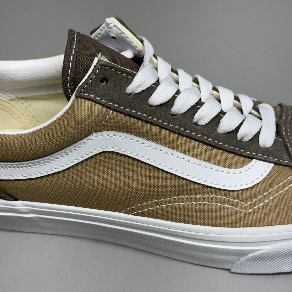 VANS Old Skool Shoe Sz Women's 8.0 Canvas/Suede Block Brown VN000CT8BRO