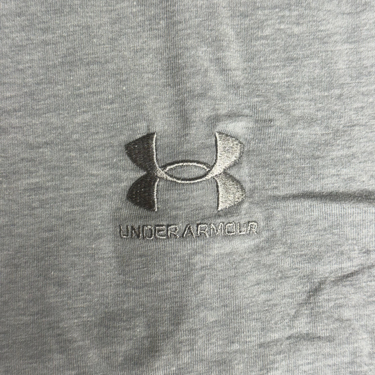 UNDER ARMOUR Men's UA Logo Embroidered Heavyweight Short Sleeve XL Harbor Blue-465