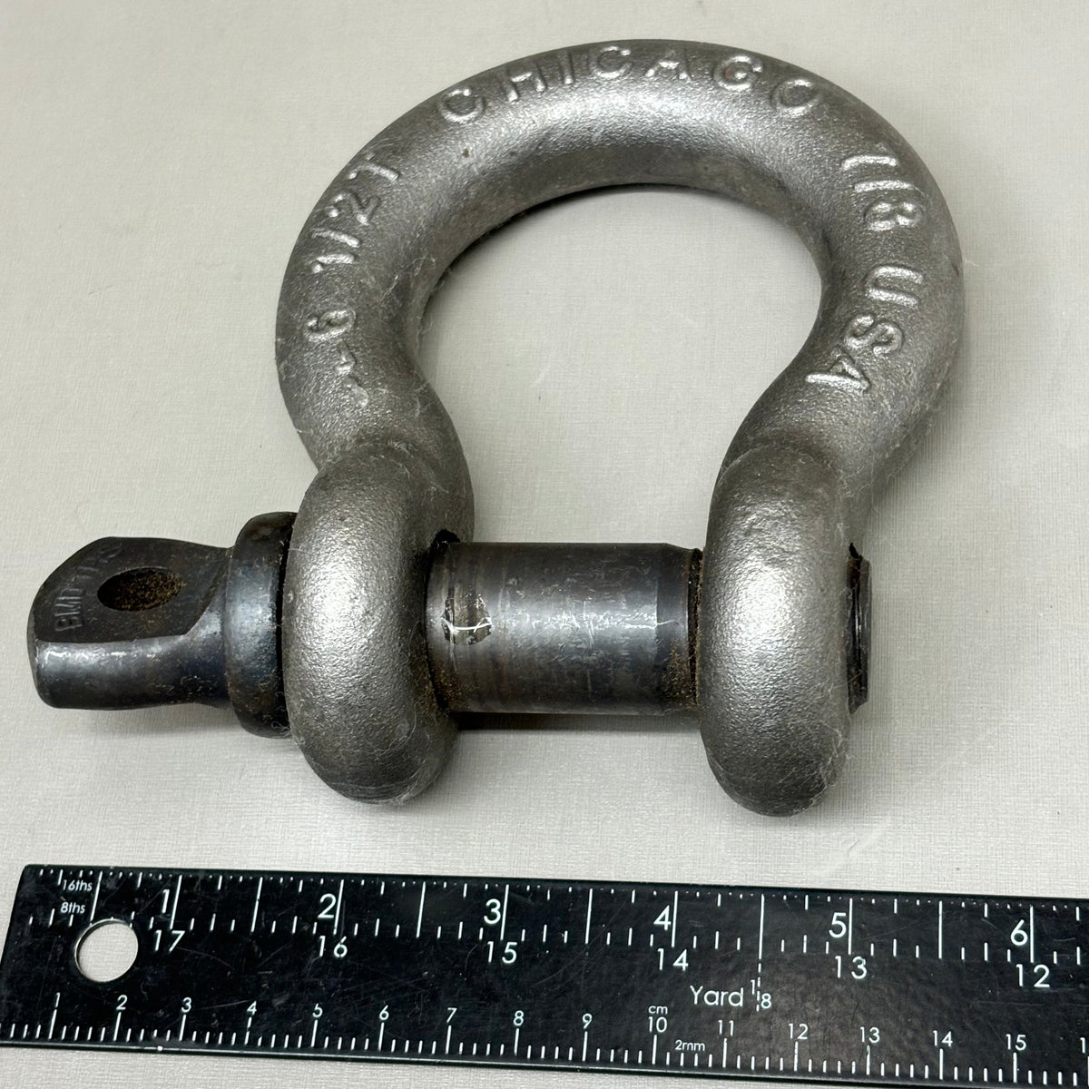 CHICAGO HARDWARE Bolt Type Anchor Shackles Galvanized 6-1/2 Ton 7/8" 200455