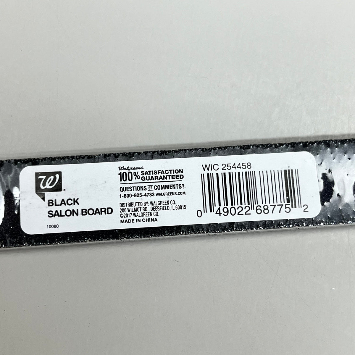 WALGREENS (10 PACK) Grit 100 Black Salon Board File 7" Black WIC 254458