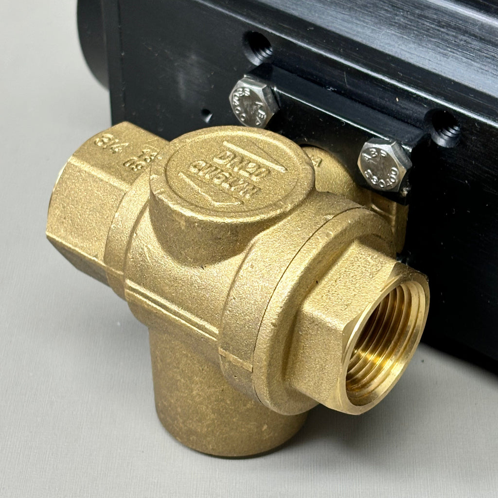 RUB Pneumatic Actuator S9 with 1" Bronze Ball Valve EA4-3 (new)
