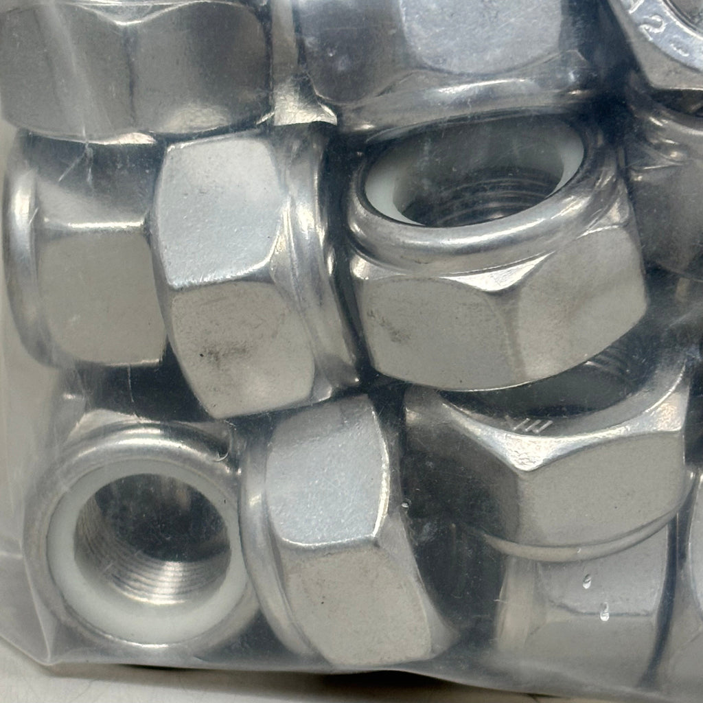 METRIC THREADED PRODUCTS (30 PACK) Nylon Insert Locknuts  M20-1.50  Chrome 985-S.S A2-70