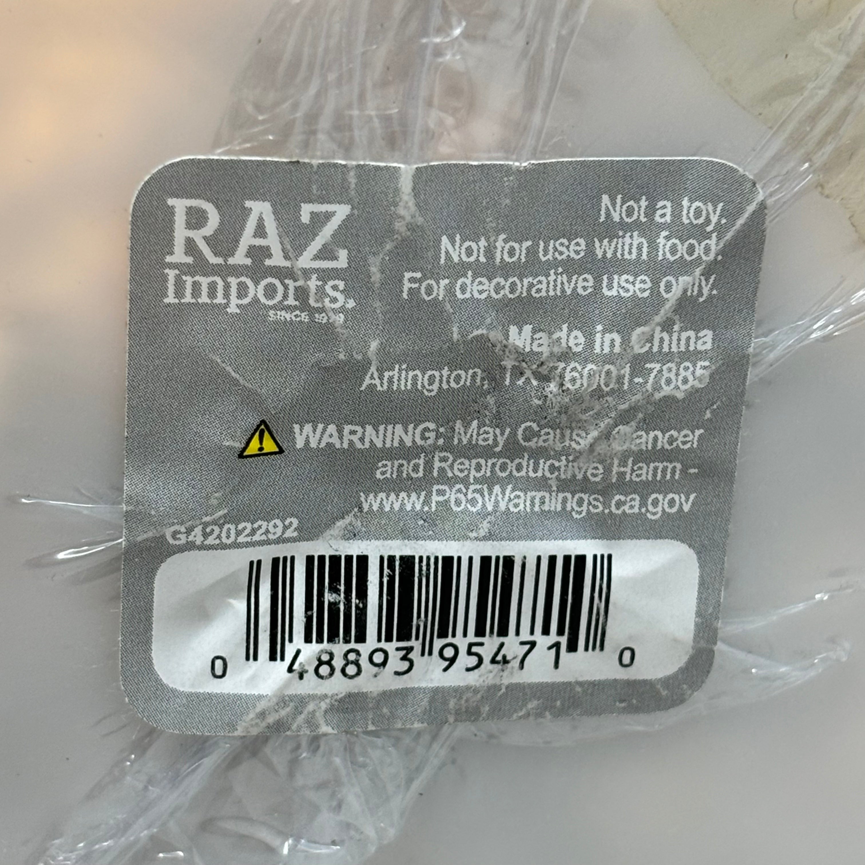 RAZ IMPORTS Christmas Garland Crystal Jewels Plastic & Iron 10 Yard Gold G4202292