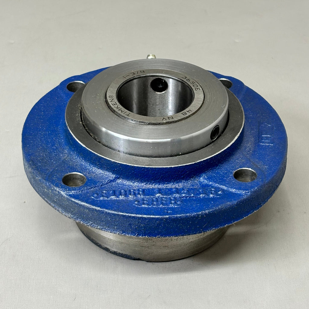 ROYERSFORD Type E Piloted Flange Bearings 1-3/4" Non-Expansion Blue 20-06-0112
