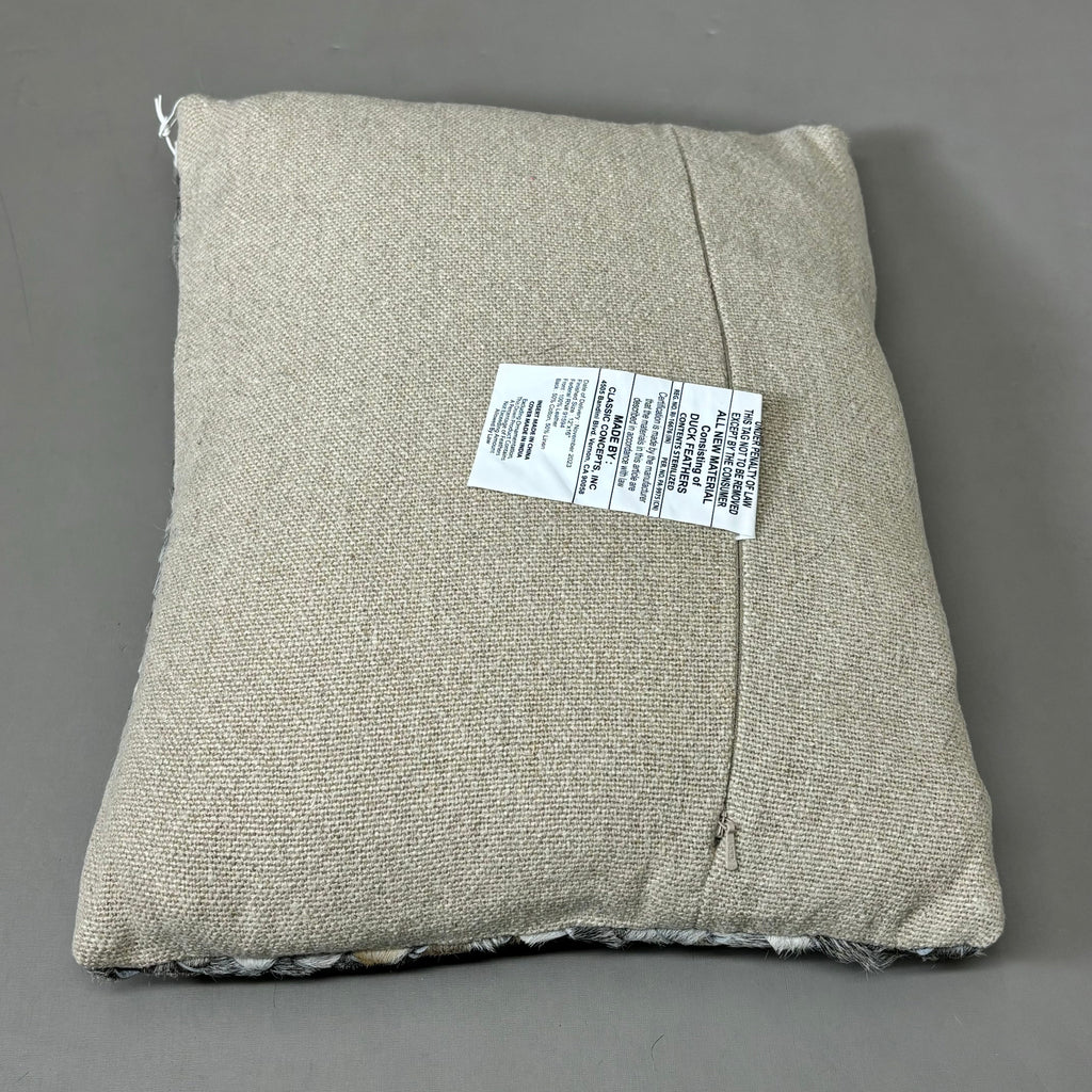 VILLA 12"x16" MP Bradley Hide Le Decorative Throw Pillow in Gray