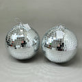 RAZ IMPORTS (2 PACK) Disco Ball Christmas Ornament Glass & Foam 8" Silver 4432735
