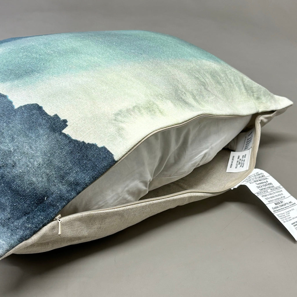 VILLA 14"x20" RN Whitten Decorative Throw Pillow in Blue/Green