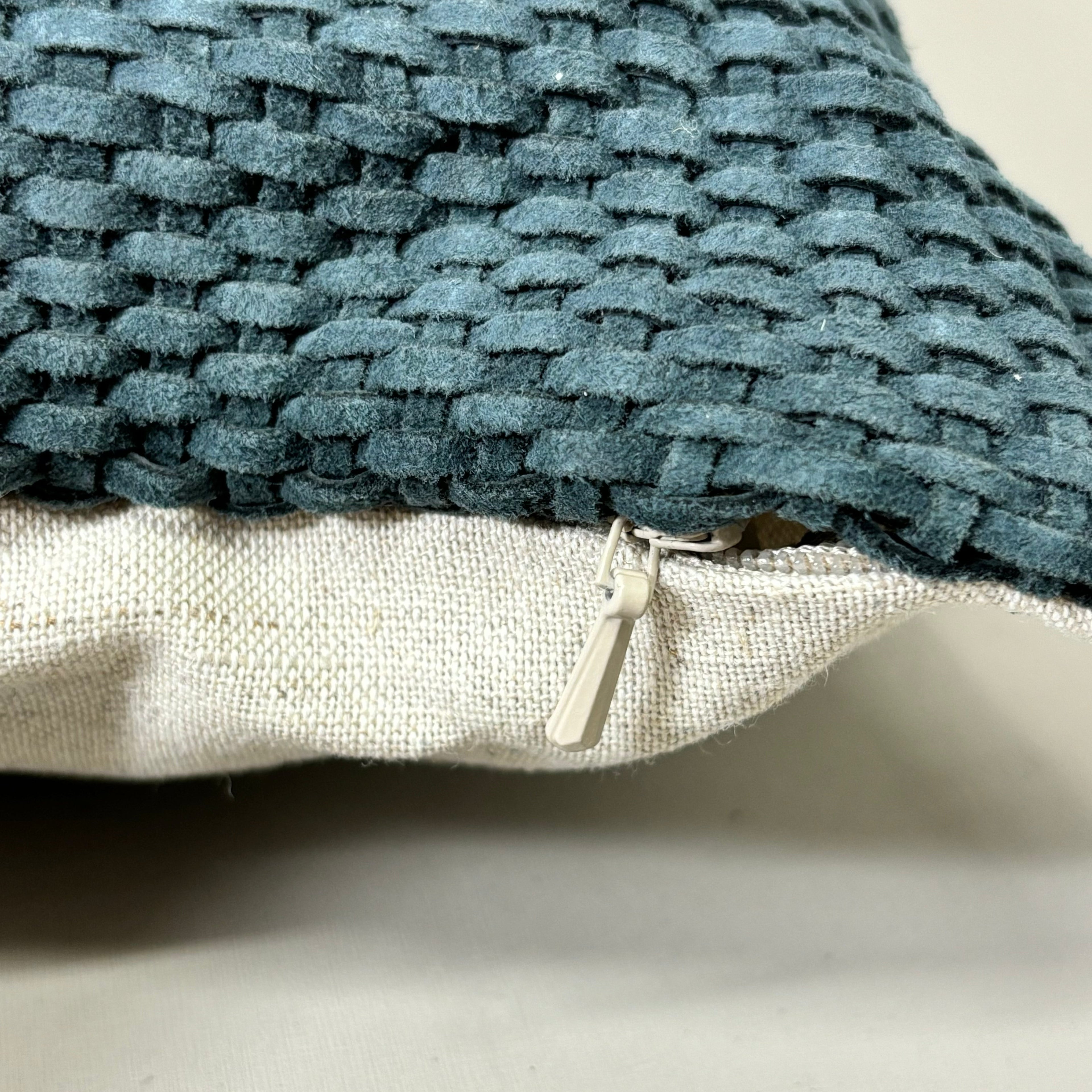 VILLA 18"x18" MP Bassinet Suede Decorative Throw Pillow Blue Slate