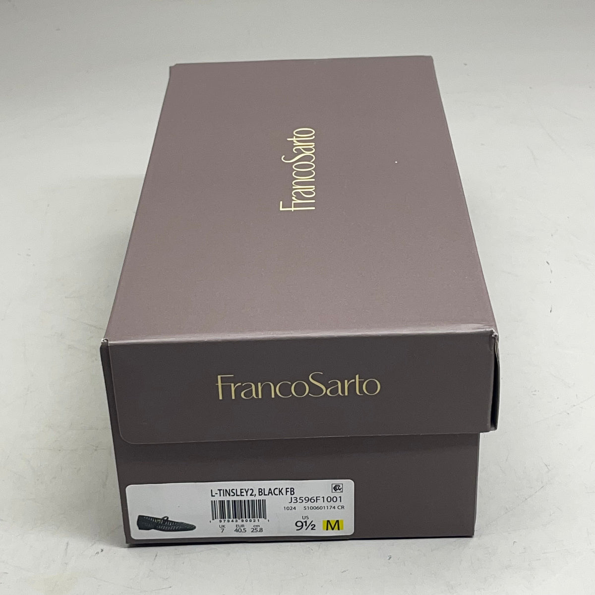 FRANCO SARTO L-Tinsley Mary Jane Women's Flat SZ M 9.5 Black