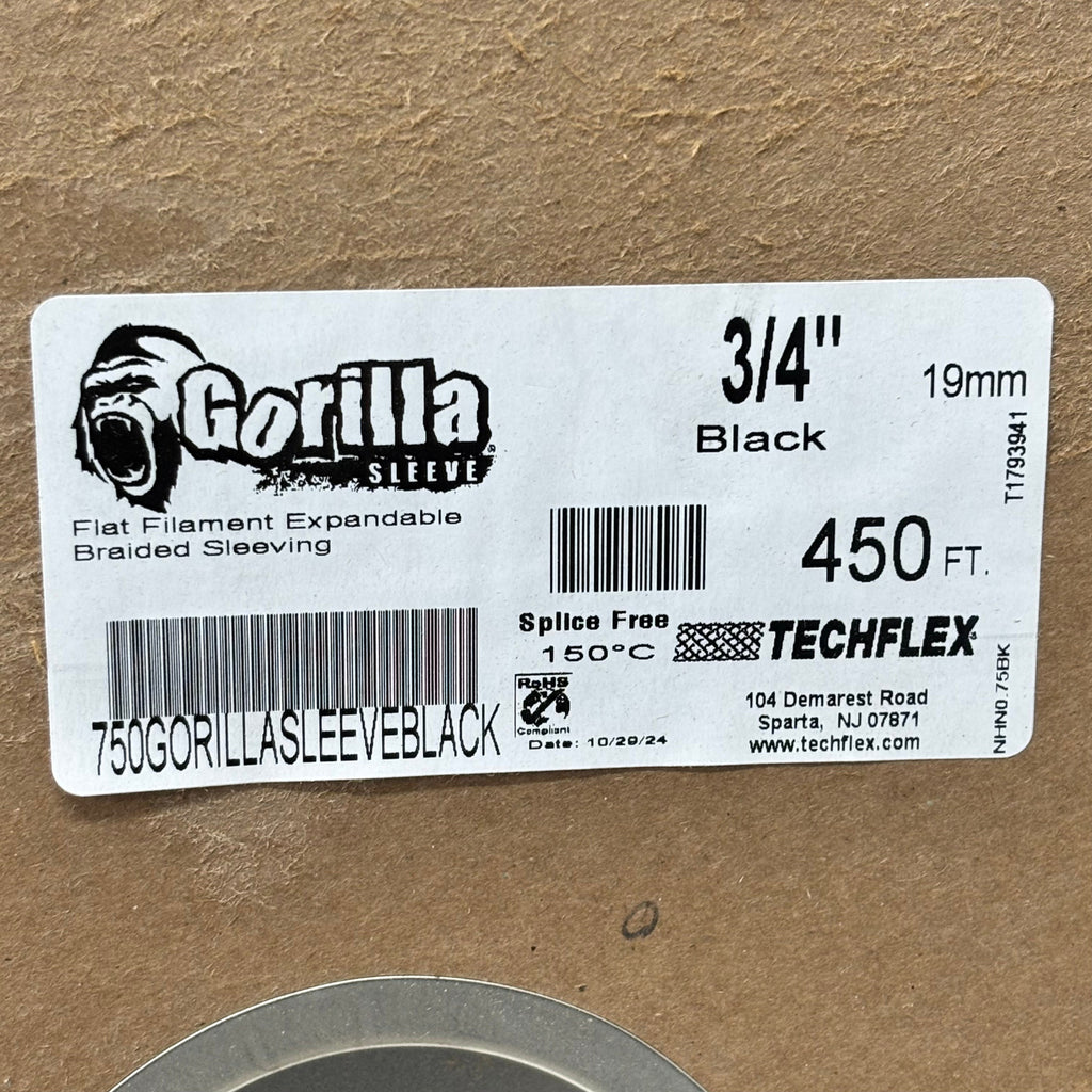 GORILLA SLEEVE Flat Filament Expandable Braided Sleeving  3/4" 450' T1793941