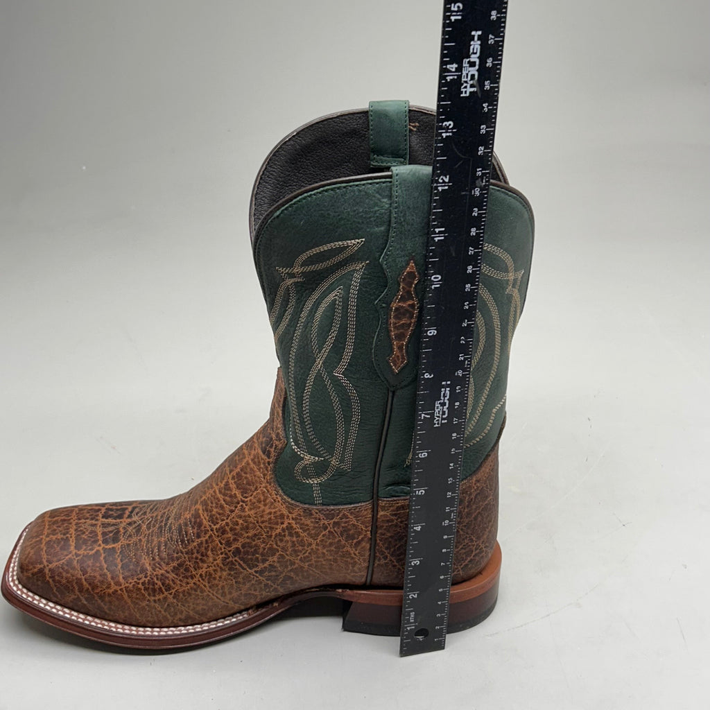 Tony Lama Tapadera Walnut Elephant Print Cowhide Style #TL317 Men's Size 11 EE