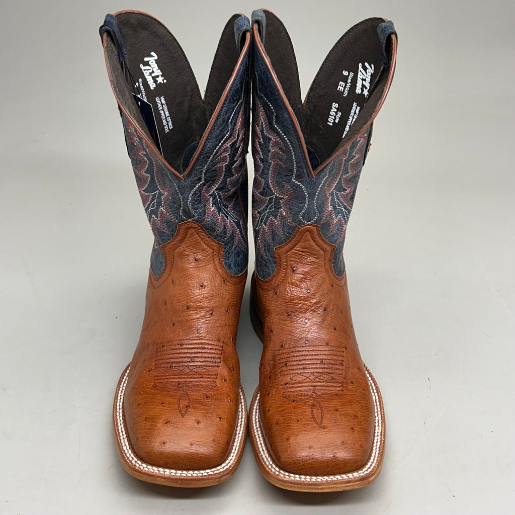 Tony Lama Murillo brandy Smooth Ostrich Style # SA6101 Men's Size 9 EE