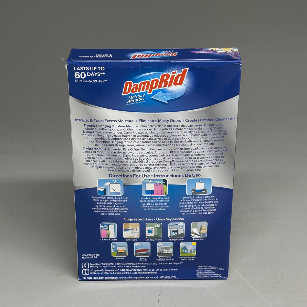 DAMPRID Lavender Vanilla Hanging Moisture Absorbers 1-PACK 15.4 oz FG80LVSB (New Other)