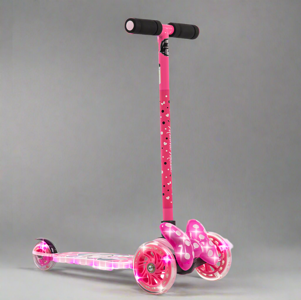 HUFFY Disney Junior Light Up Scooter 48 Lbs Max Pink 58552