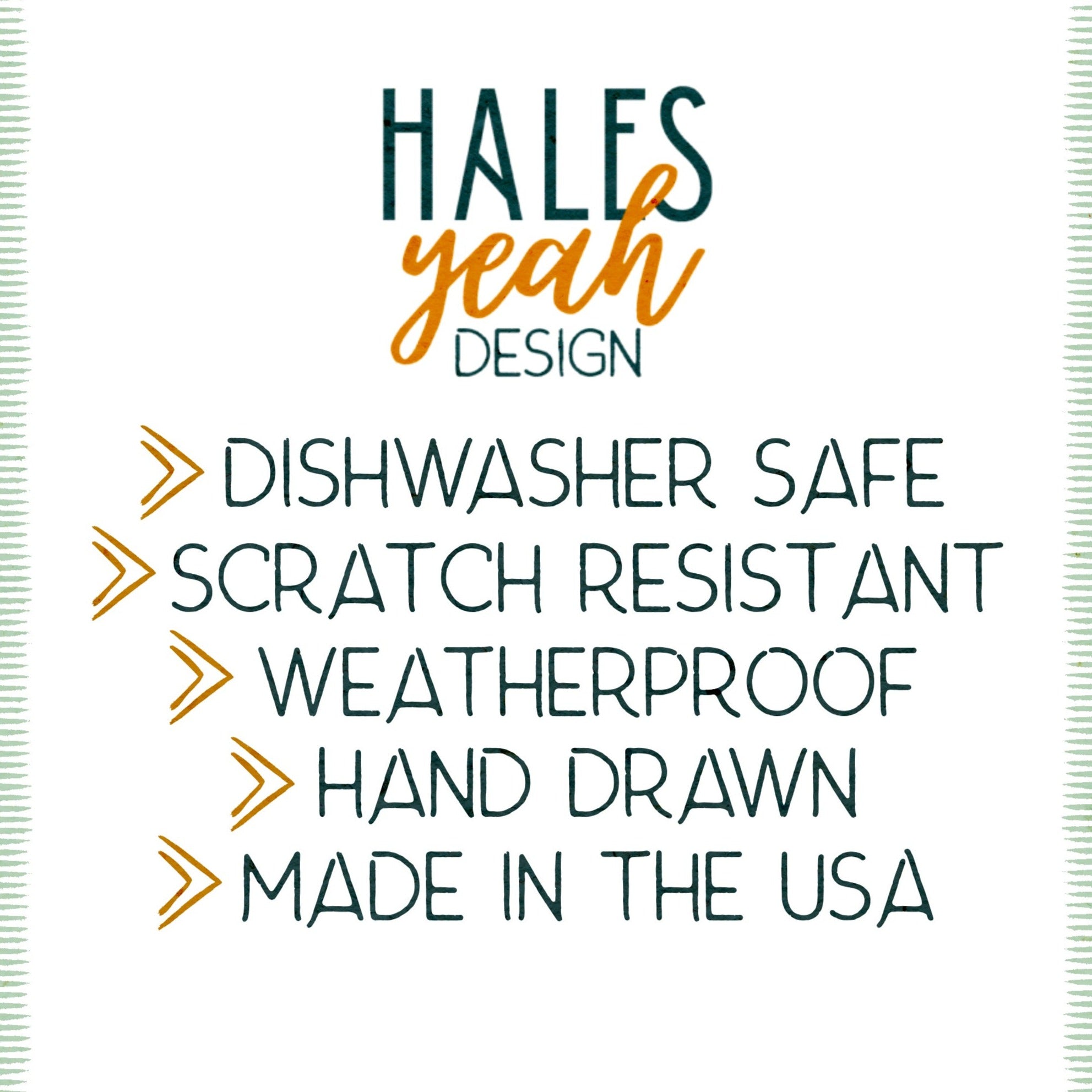 Hales Yeah Design Forever Sticker ~3" at Longest Edge