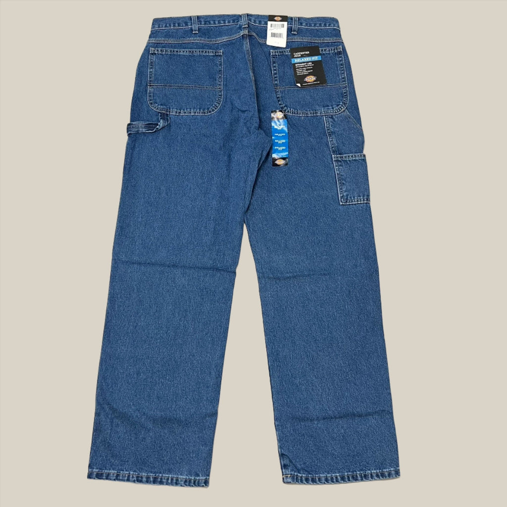 DICKIES Relaxed Fit Carpenter Jean Mns Sz 40X30 Stonewashed Indigo Blue 19294SNB