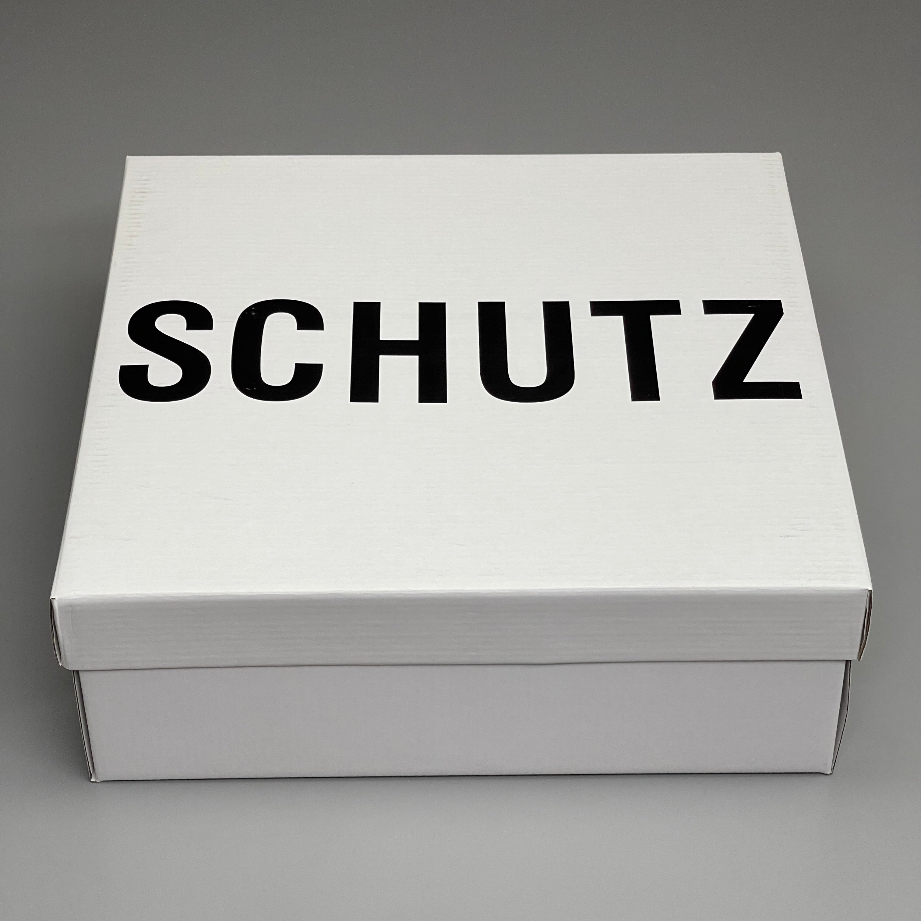 SCHUTZ Keefa Casual Women's Leather Sandal Black Platform 4" Heel Shoes Sz 7.5B (New)