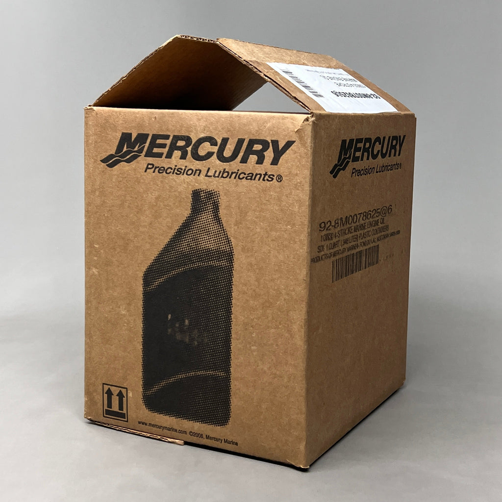 MERCURY (6 PACK) 4-Stroke Marine Engine Oil Sz 32 fl oz 10w-30 92-8M0078625