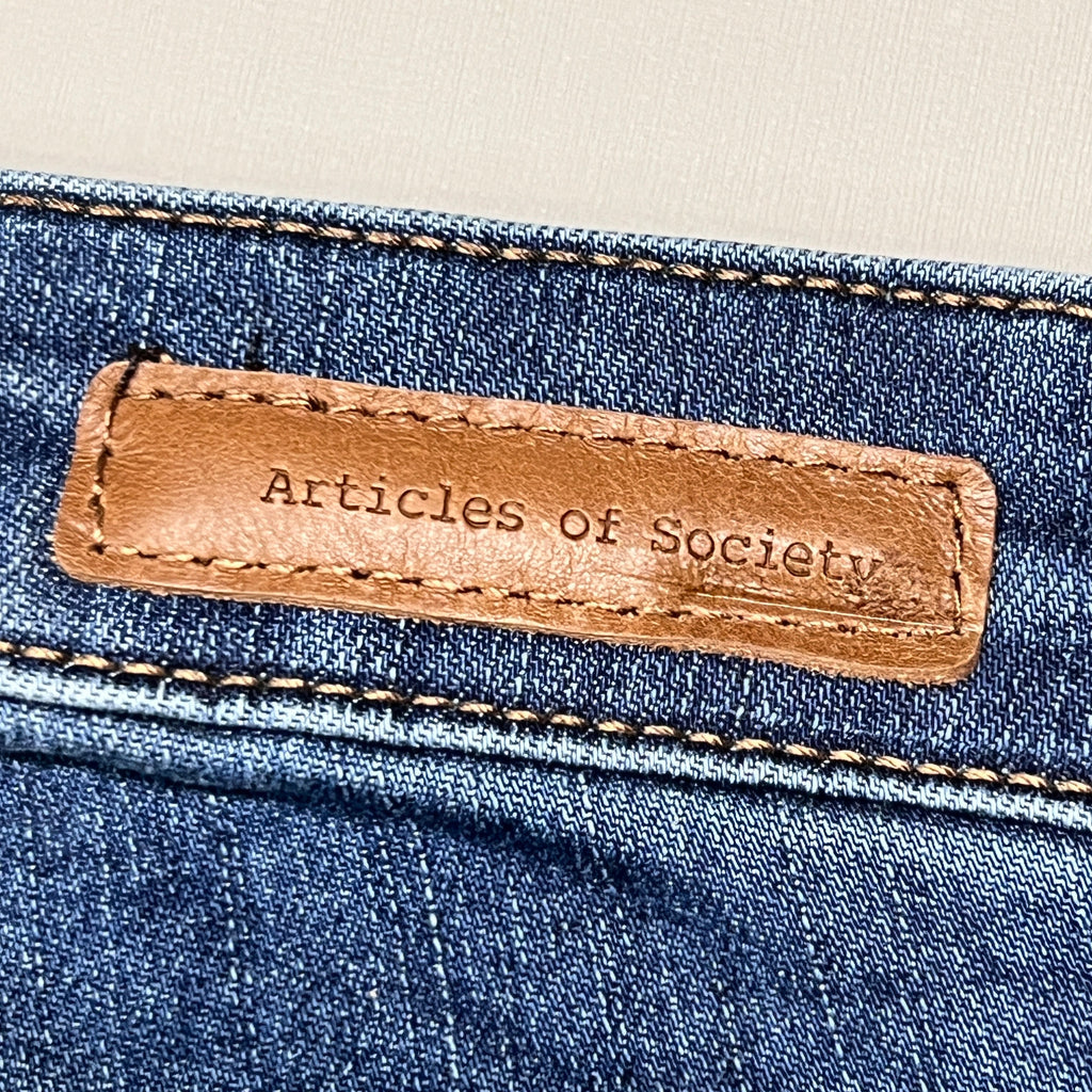 ARTICLES OF SOCIETY Hilo Ripped Denim Jeans Women's Sz 26 Blue 5350PLV-706 (New)