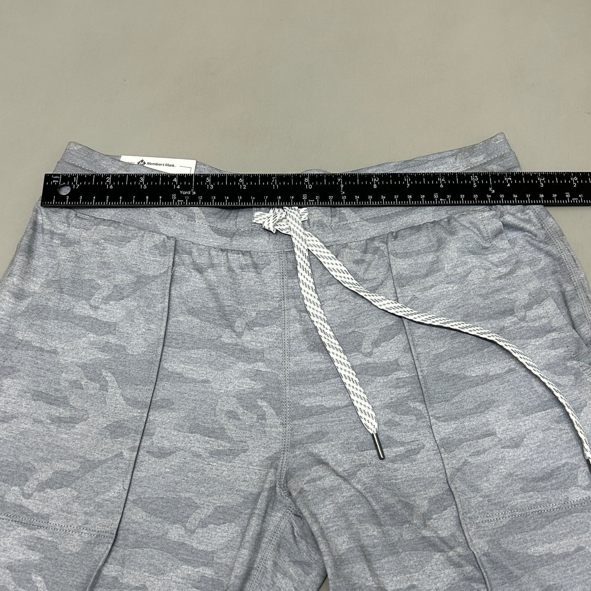 MEMBERS MARK Favorite Straight Leg Soft Pant Light Grey Camo Size Small (New)