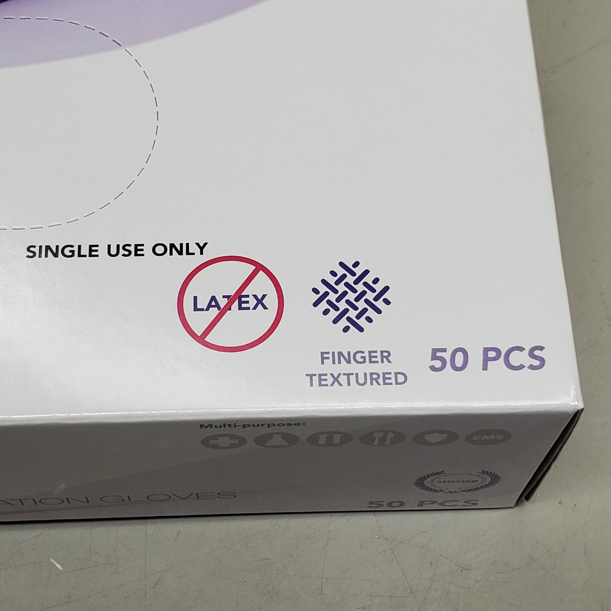 IONFLEX (10 Boxes Of 50) Powder Free Nitrile Exam Gloves Medium Blue UV82CSE500 Non-Sterile