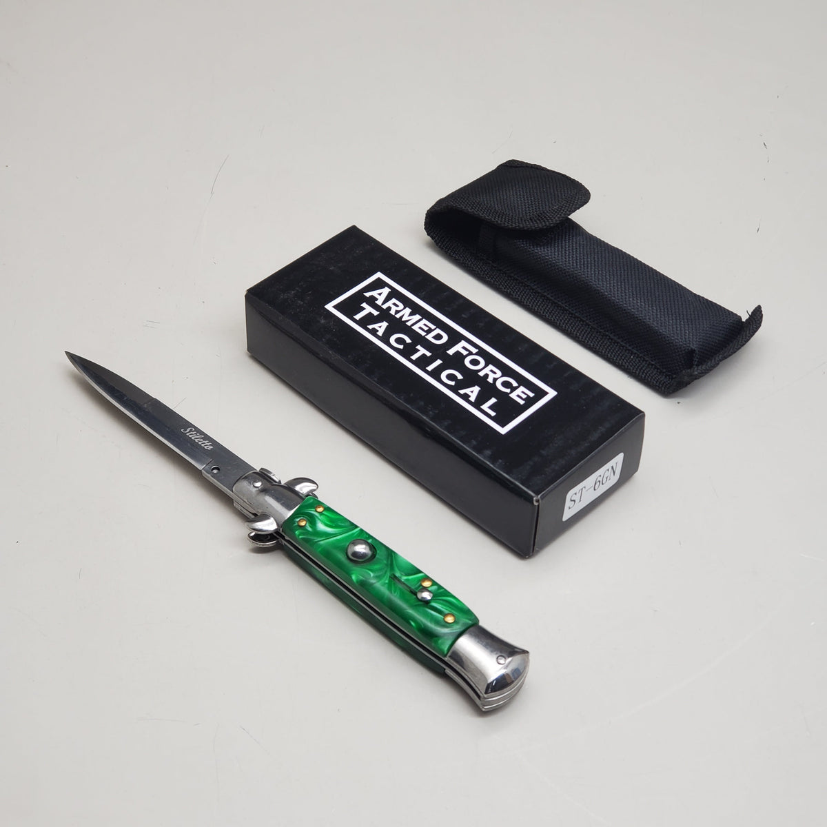 ZA@ ARMED FORCE TACTICAL Hand Crafted OTF Pocket Knife 9" knife 4" blade Green ST-6GN