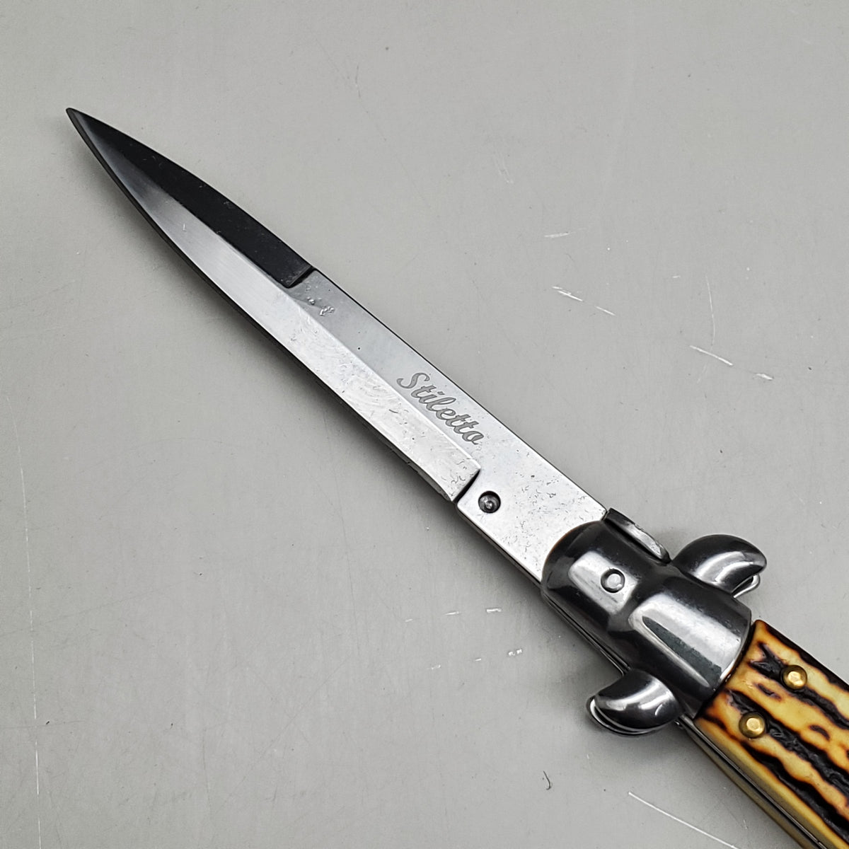 ZA@ ARMED FORCE TACTICAL Hand Crafted OTF Pocket Knife 9" Knife 4" Blade Yellow/Black