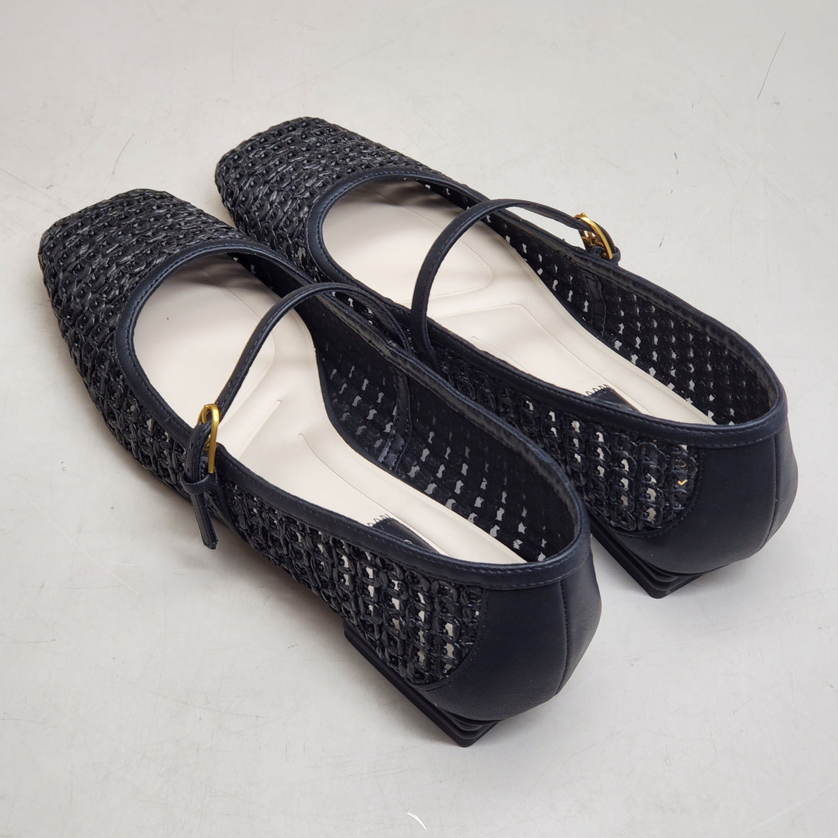FRANCO SARTO L-Tinsley Mary Jane Women's Flat SZ M 9 Black