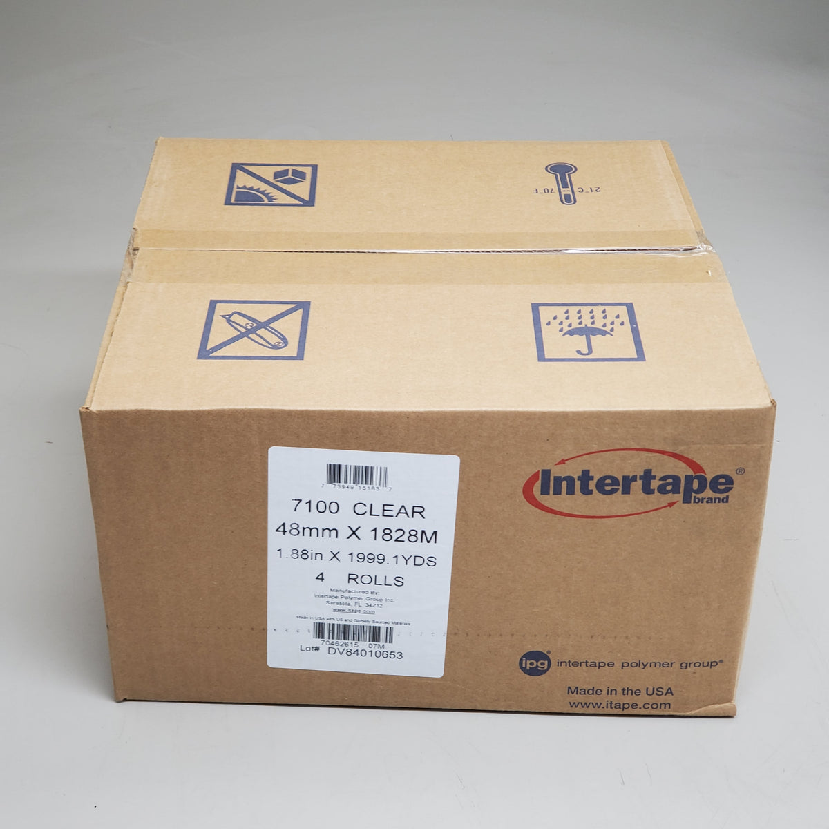 INTERTAPE (4 Rolls) 7100 Adhesion Packing Tape 1.88"x6000' Clear 70462615 07M