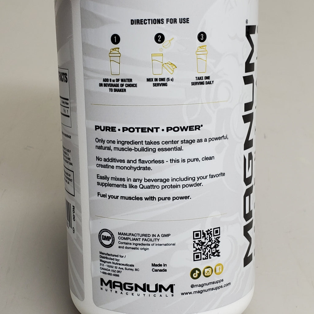 MAGNUM Creatine 100 Pure & Micronized Monohydrate 80 Serv 400g BB 04/27