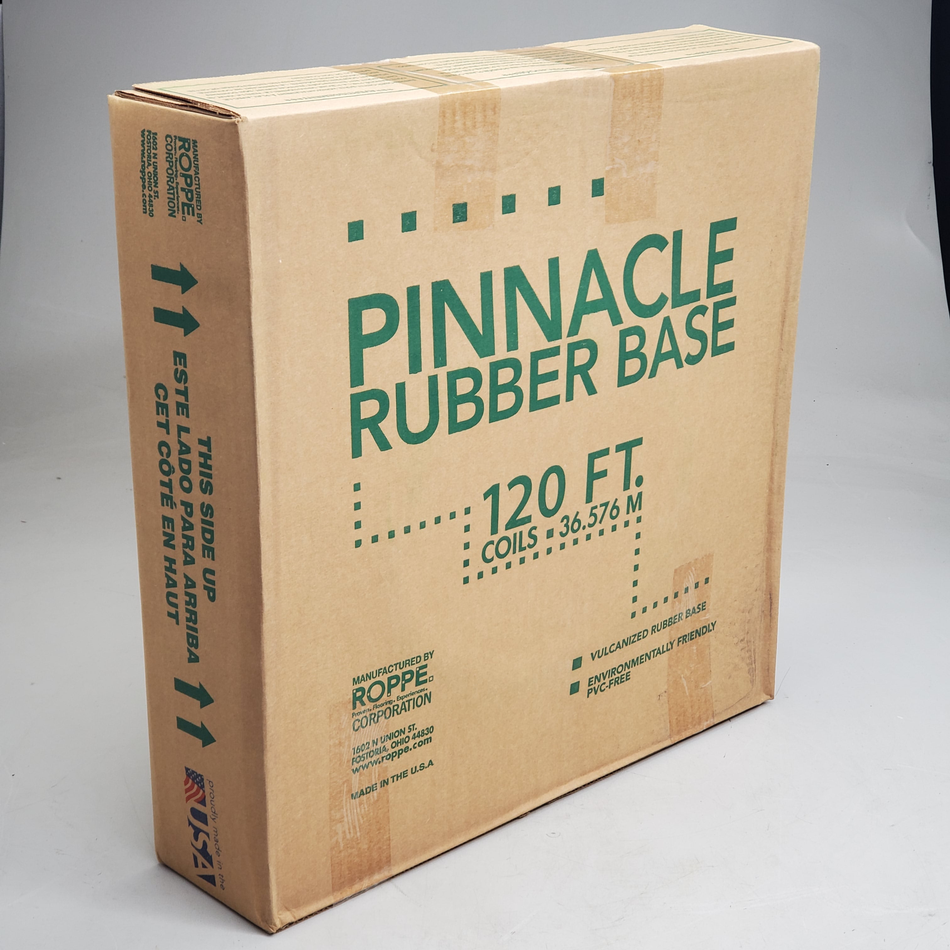 PINNACLE Rubber Wall Base Roll 120' Black C40CR1P100-011