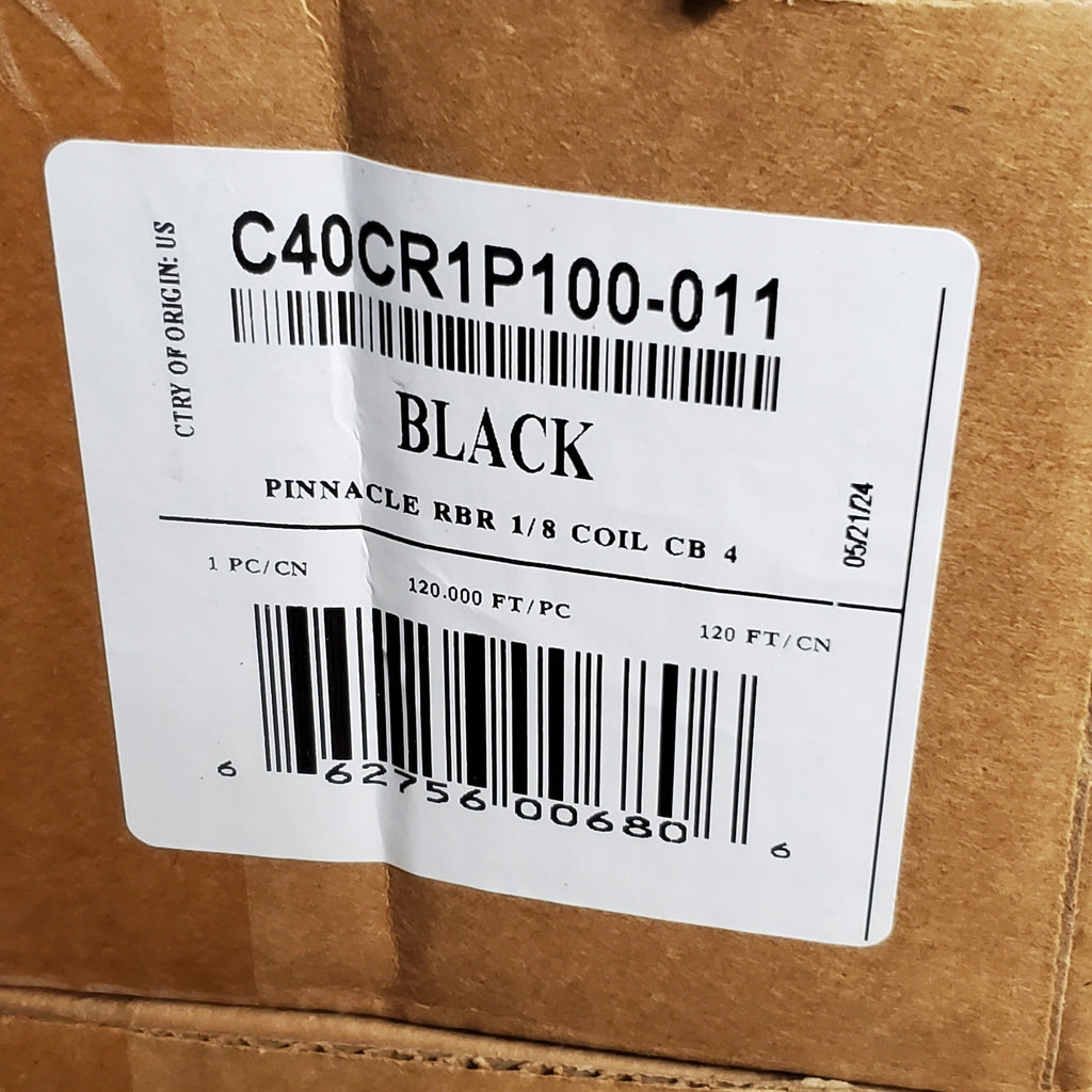 PINNACLE Rubber Wall Base Roll 120' Black C40CR1P100-011