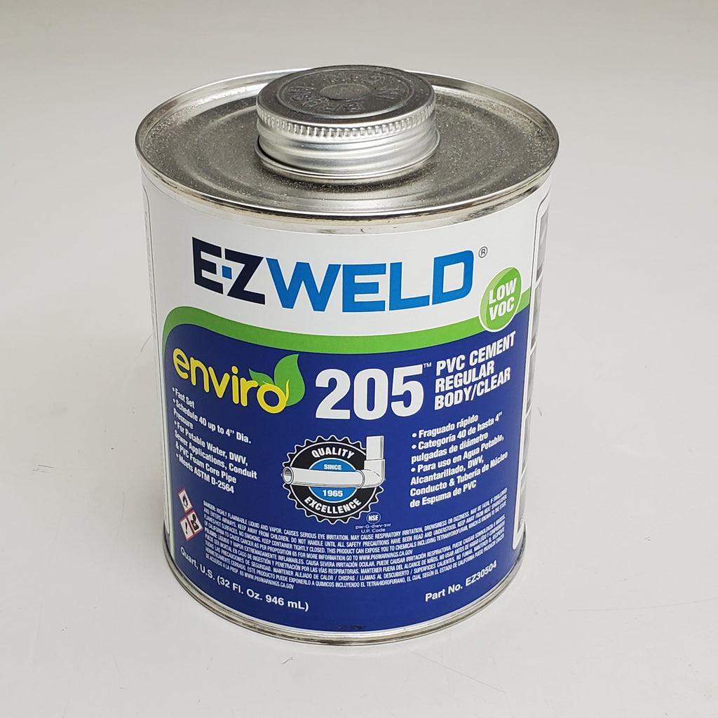 E-Z WELD Pvc Cement Regular Body 32 fl oz Clear EZ30504